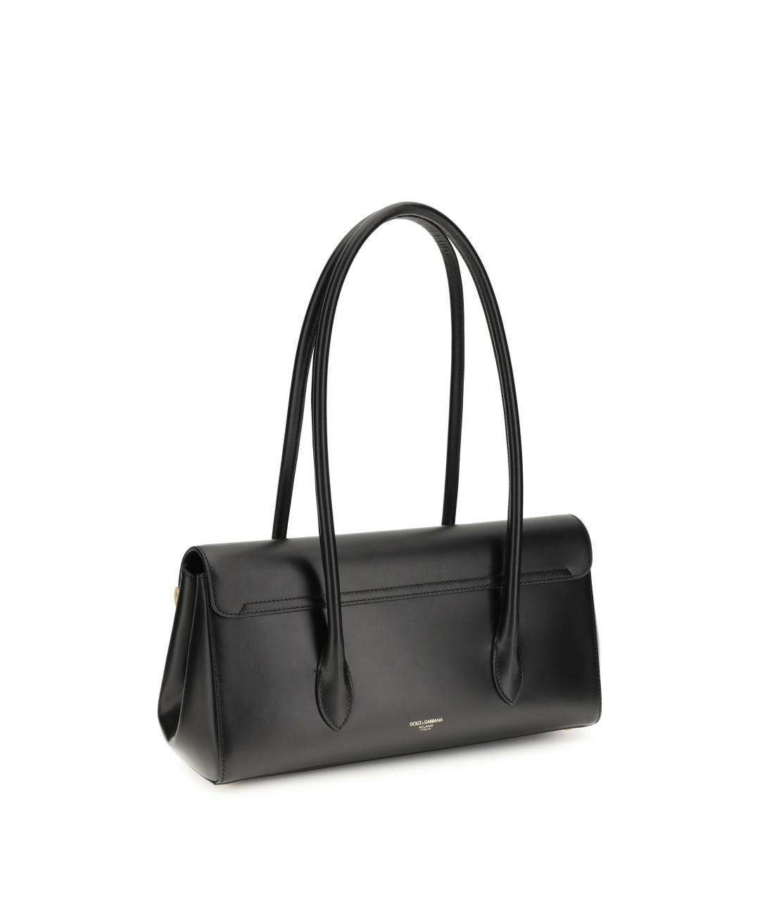 DOLCE&GABBANA Черная кожаная сумка через плечо, фото 3