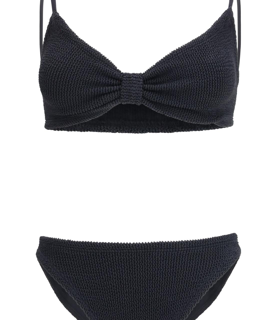 HUNZA G Черный полиамидовый купальник, фото 3