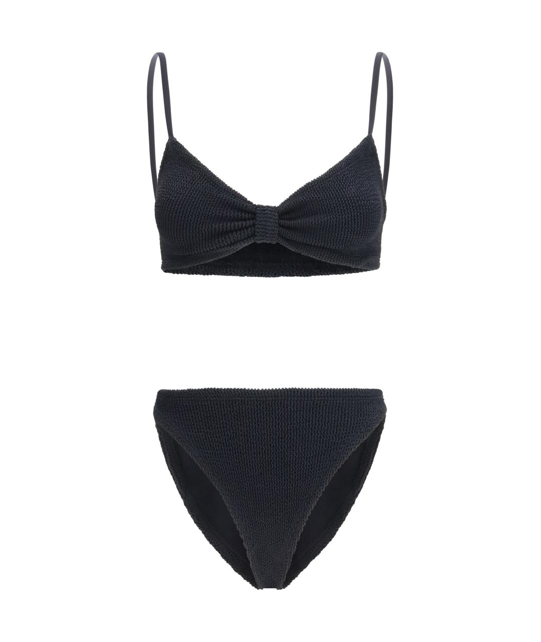 HUNZA G Черный полиамидовый купальник, фото 1