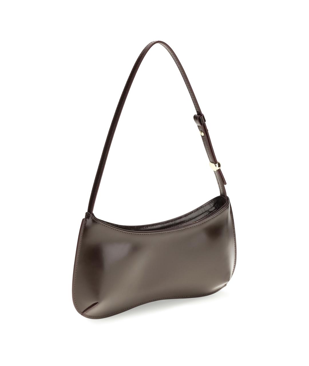 JACQUEMUS Бордовая кожаная сумка через плечо, фото 3