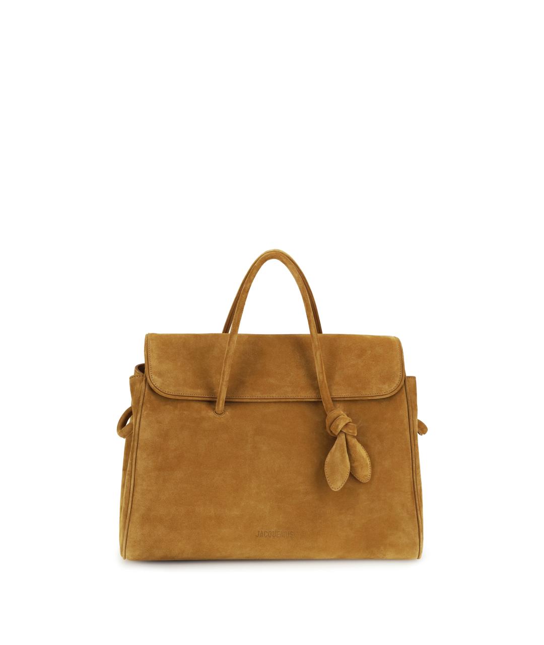 JACQUEMUS Бежевая замшевая дорожная/спортивная сумка, фото 1