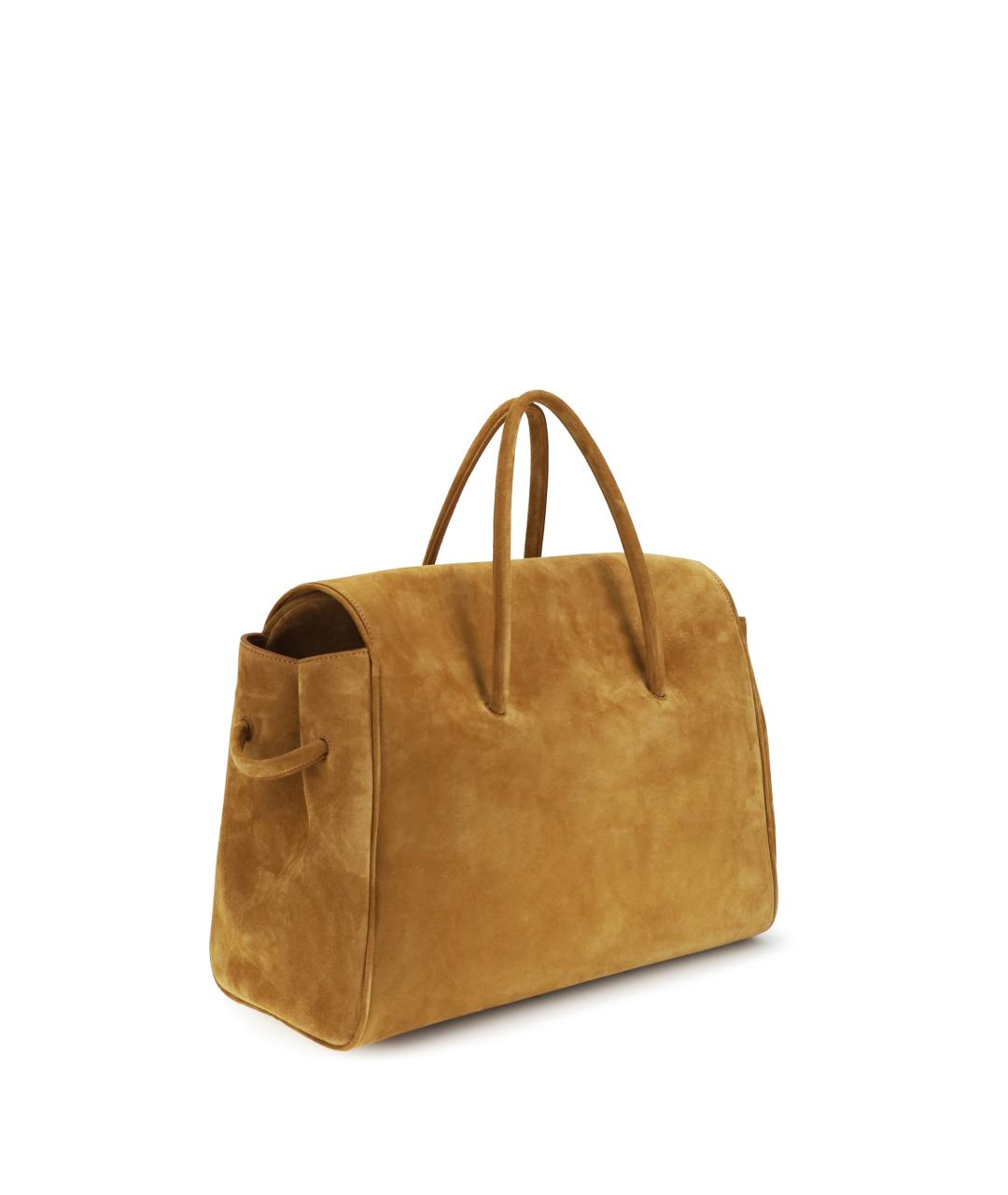 JACQUEMUS Бежевая замшевая дорожная/спортивная сумка, фото 3