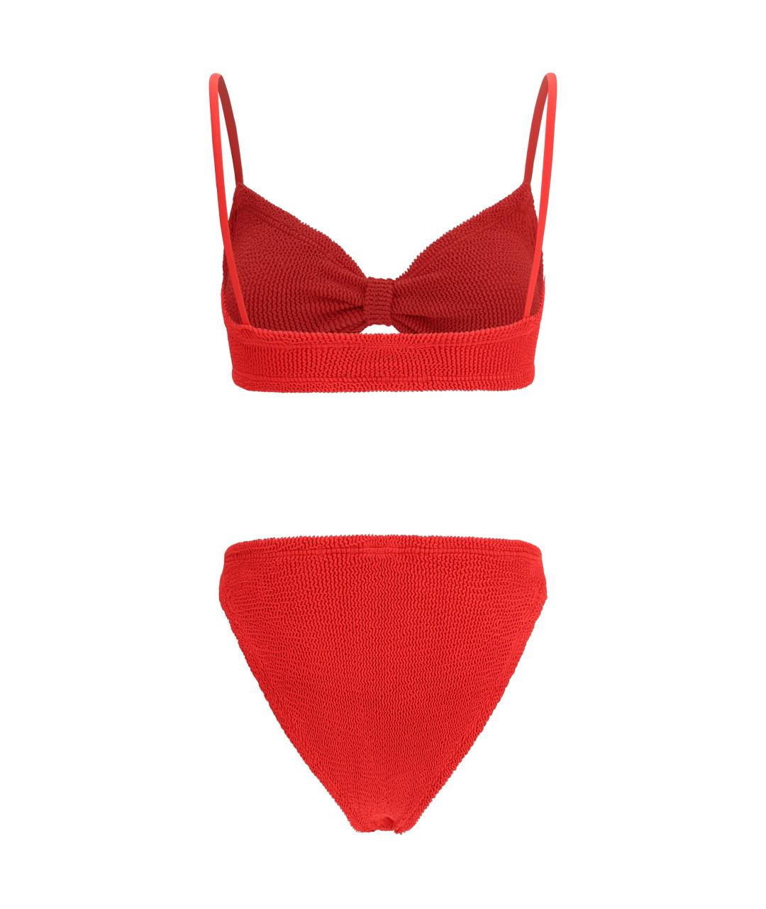 HUNZA G Красный полиамидовый купальник, фото 2