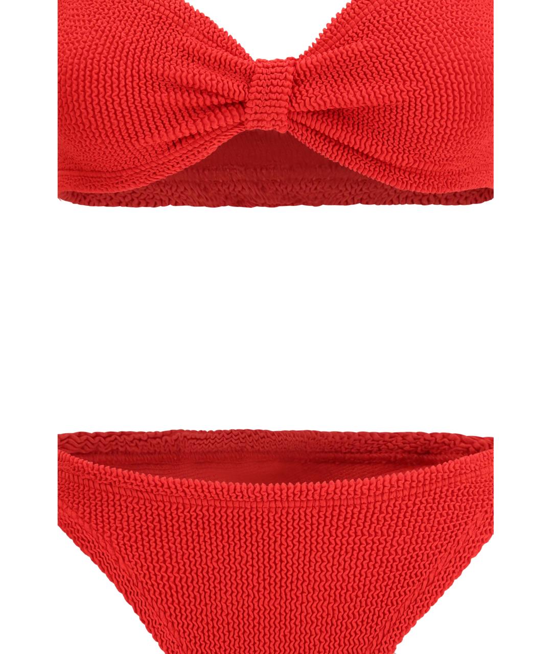 HUNZA G Красный полиамидовый купальник, фото 3