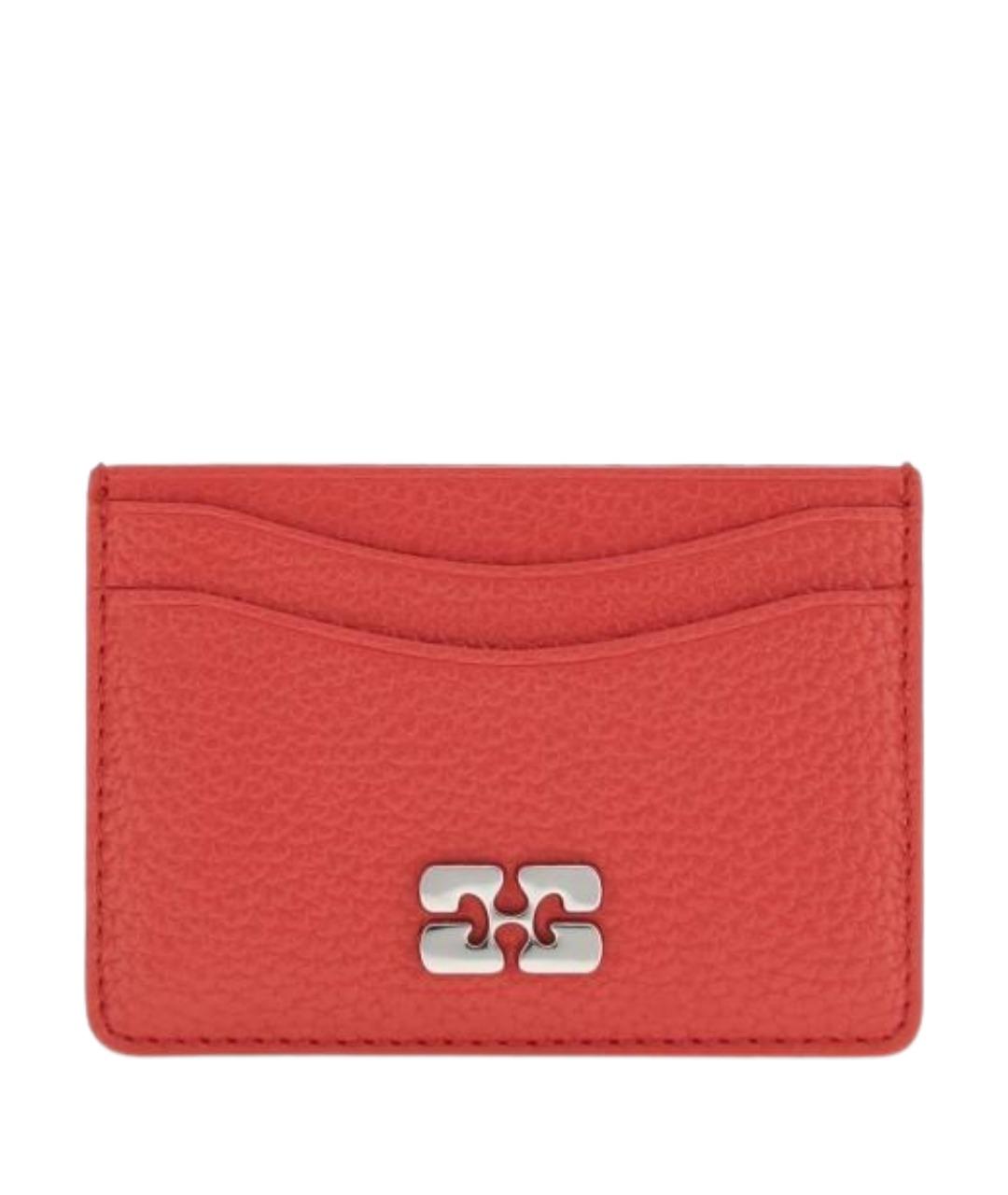 GANNI Красный кардхолдер из искусственной кожи, фото 1