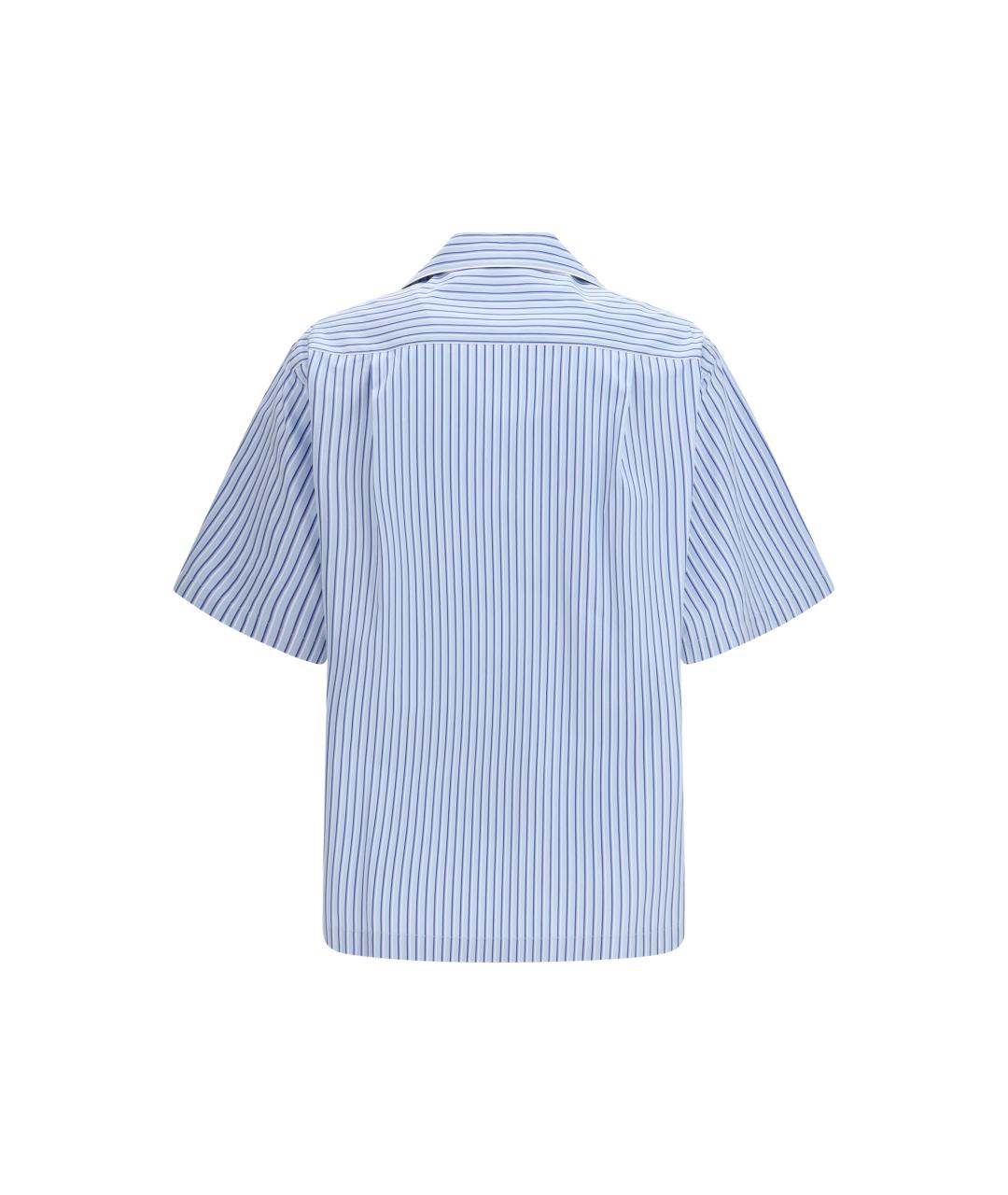 DOLCE&GABBANA Голубая хлопко-шелковая кэжуал рубашка, фото 2