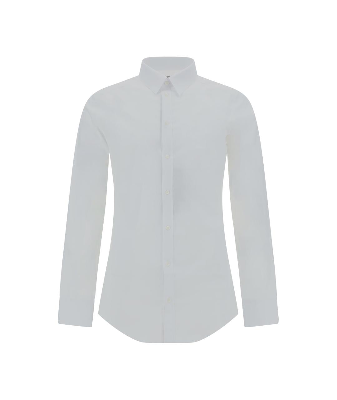 DOLCE&GABBANA Белая хлопковая классическая рубашка, фото 1