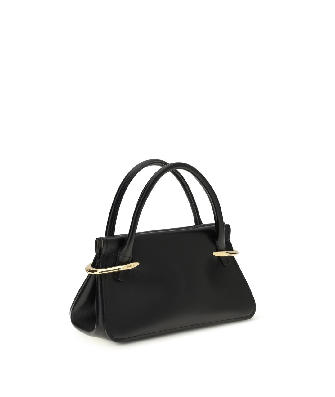 GIVENCHY Черная кожаная сумка с короткими ручками, фото 2