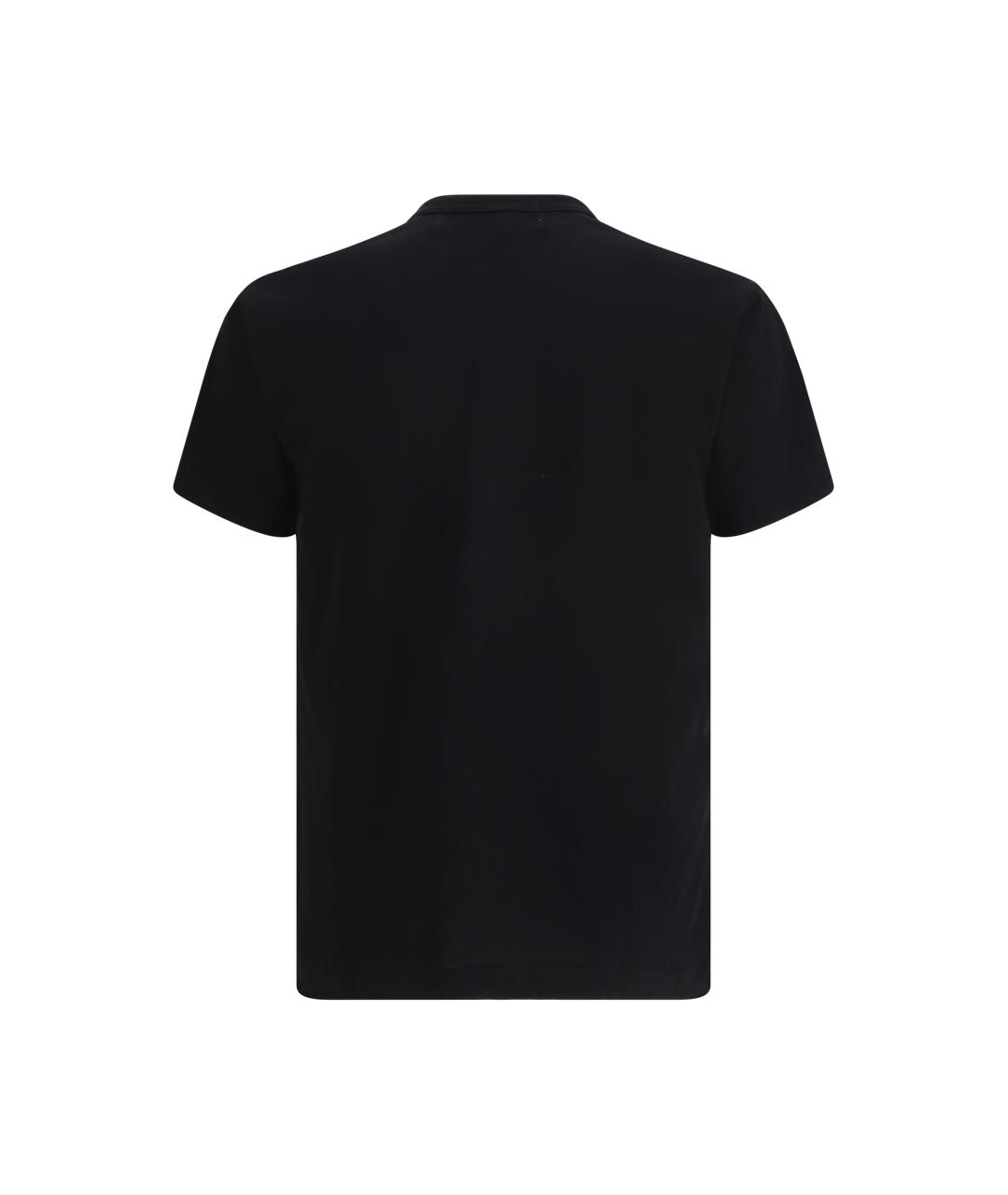 COMME DES GARÇONS PLAY Черная хлопковая футболка, фото 2