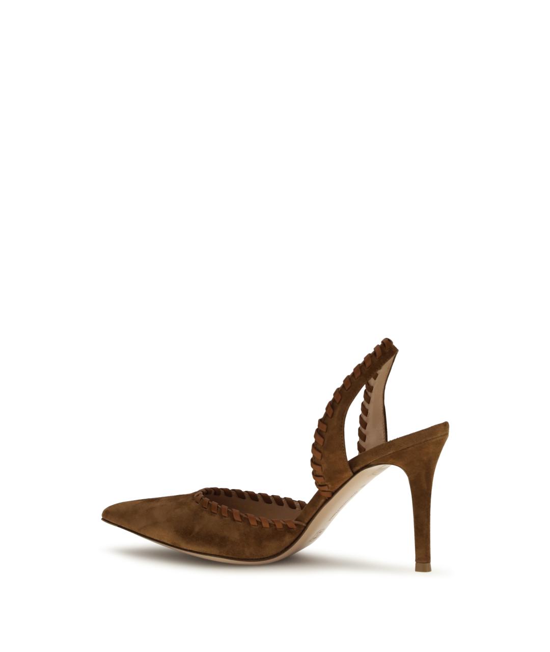 GIANVITO ROSSI Коричневые замшевые туфли, фото 3