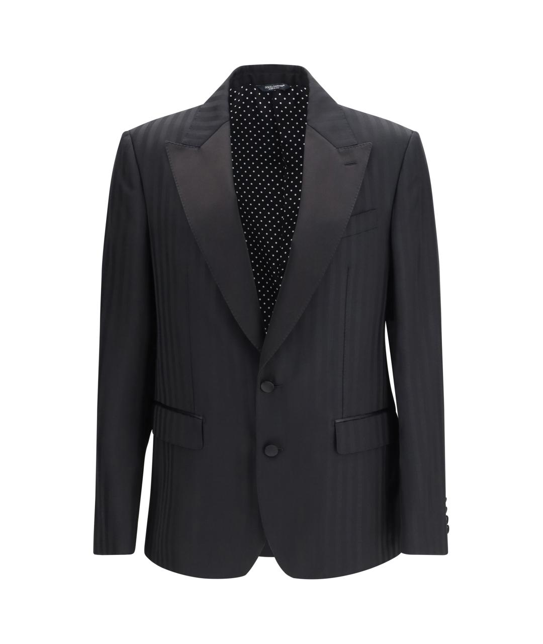 DOLCE&GABBANA Черный шерстяной пиджак, фото 1