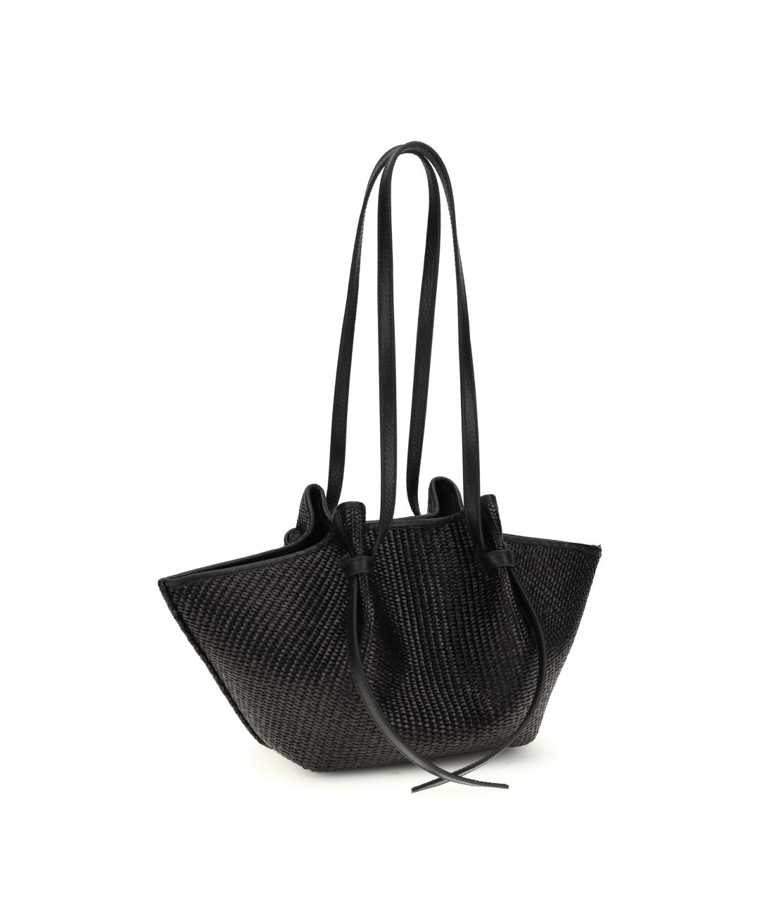 YUZEFI Черная пелетеная сумка тоут, фото 2