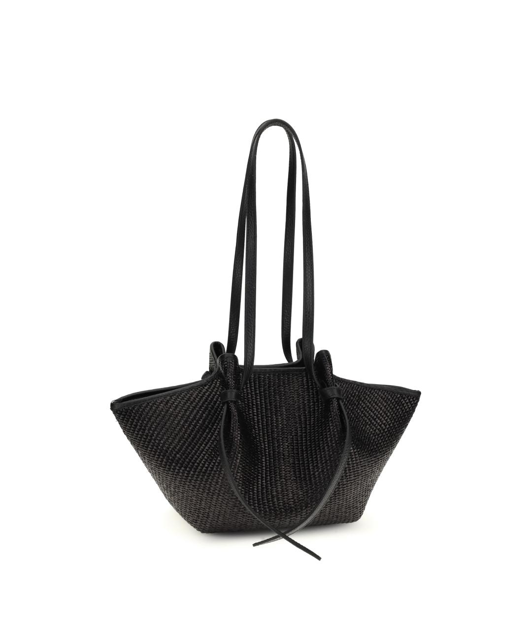 YUZEFI Черная пелетеная сумка тоут, фото 3