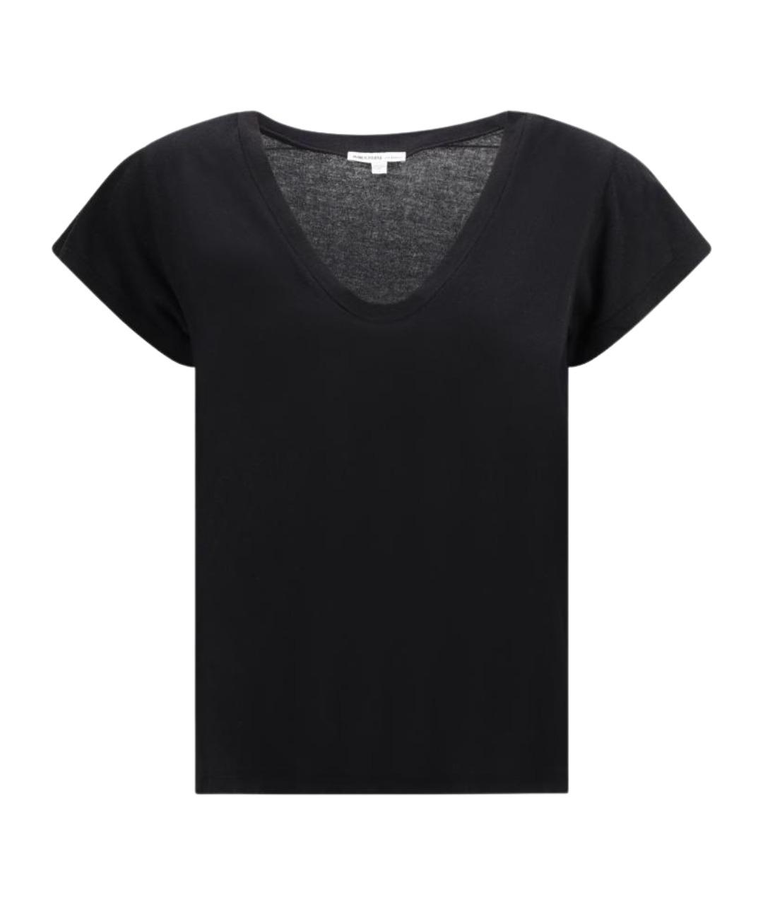 JAMES PERSE Черная хлопковая футболка, фото 1