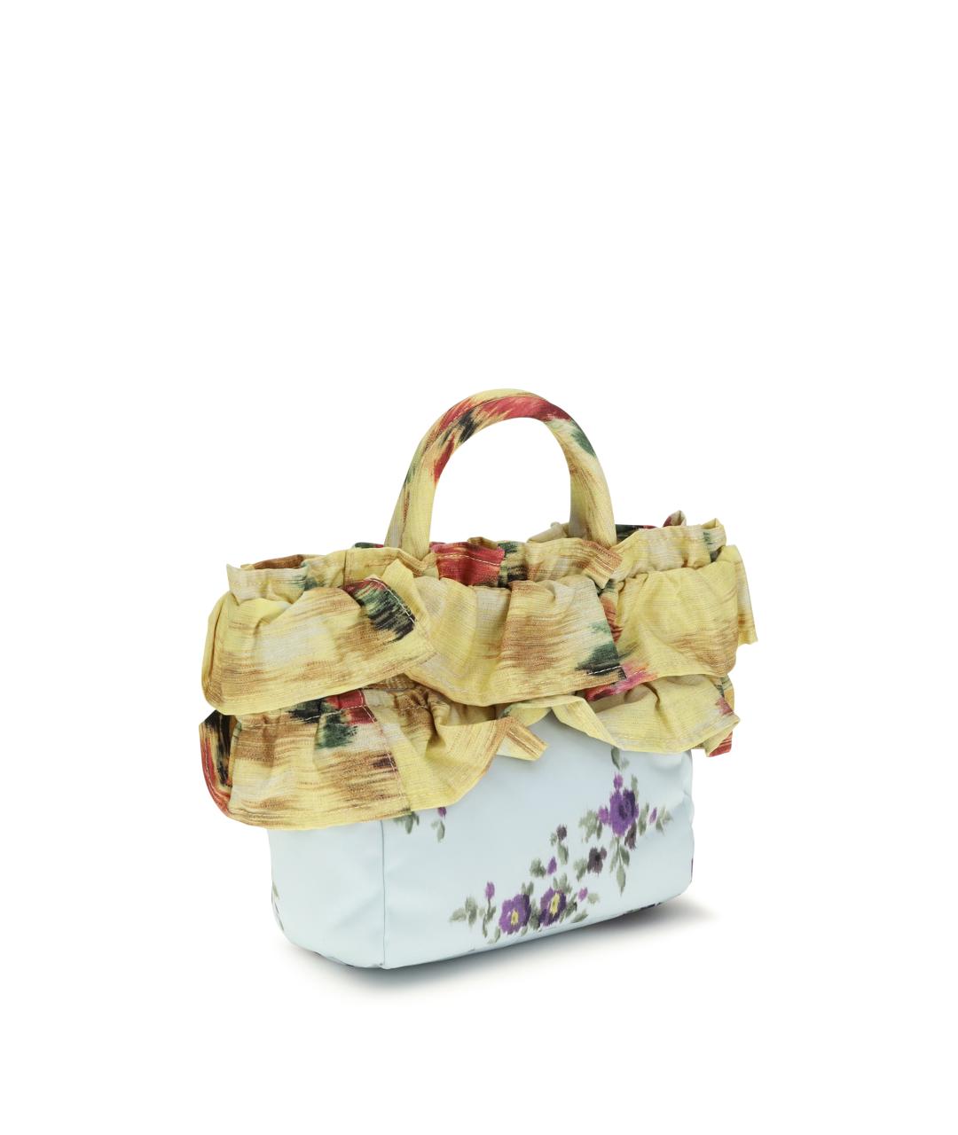 GANNI Мульти тканевая сумка с короткими ручками, фото 3