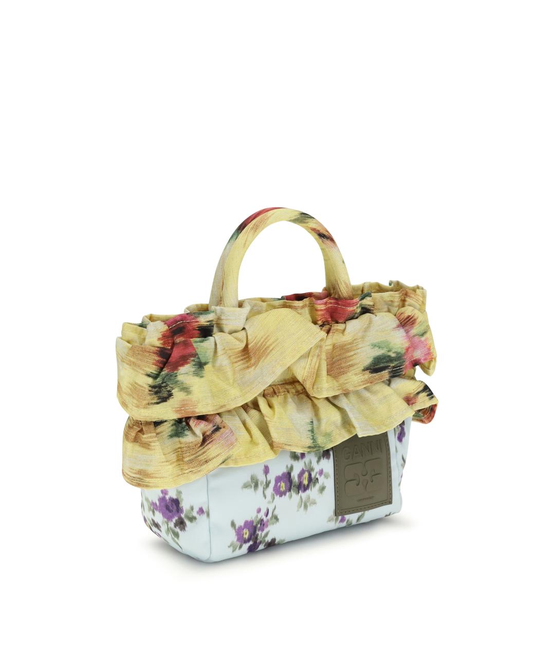 GANNI Мульти тканевая сумка с короткими ручками, фото 2