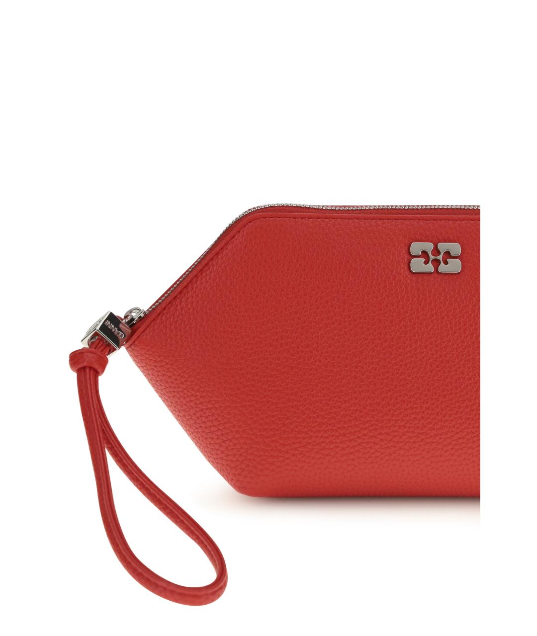 GANNI Красная кожаная косметичка, фото 4