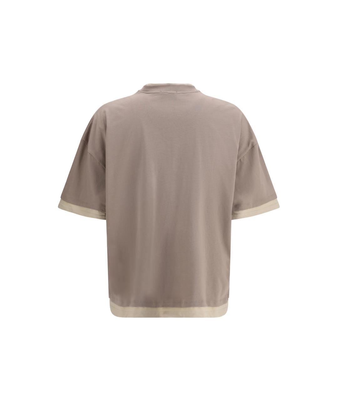 GCDS Бежевая хлопковая футболка, фото 2