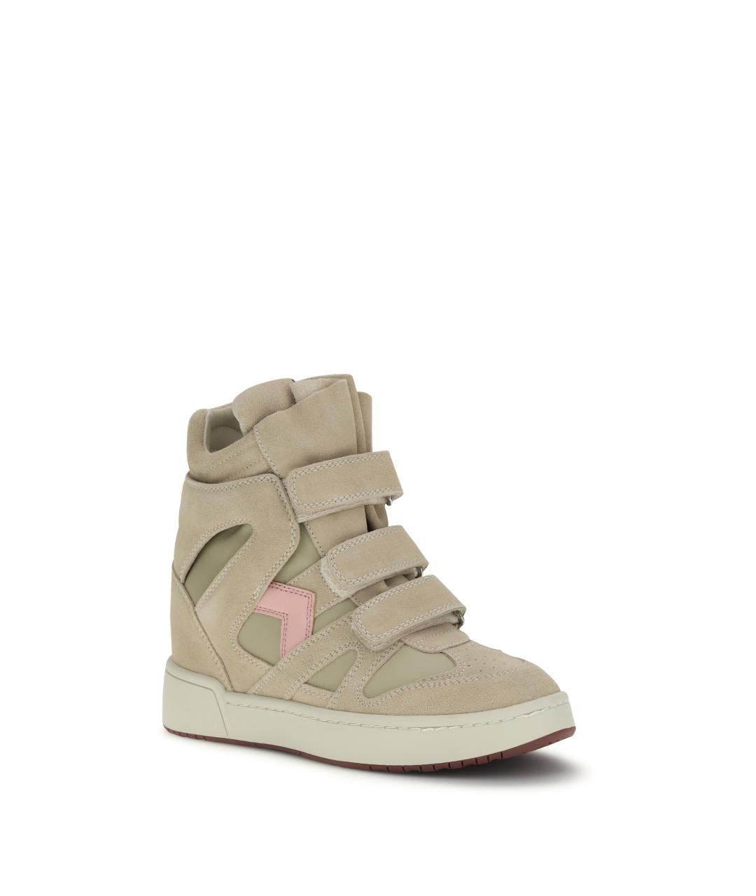 ISABEL MARANT Бежевые замшевые кроссовки, фото 3