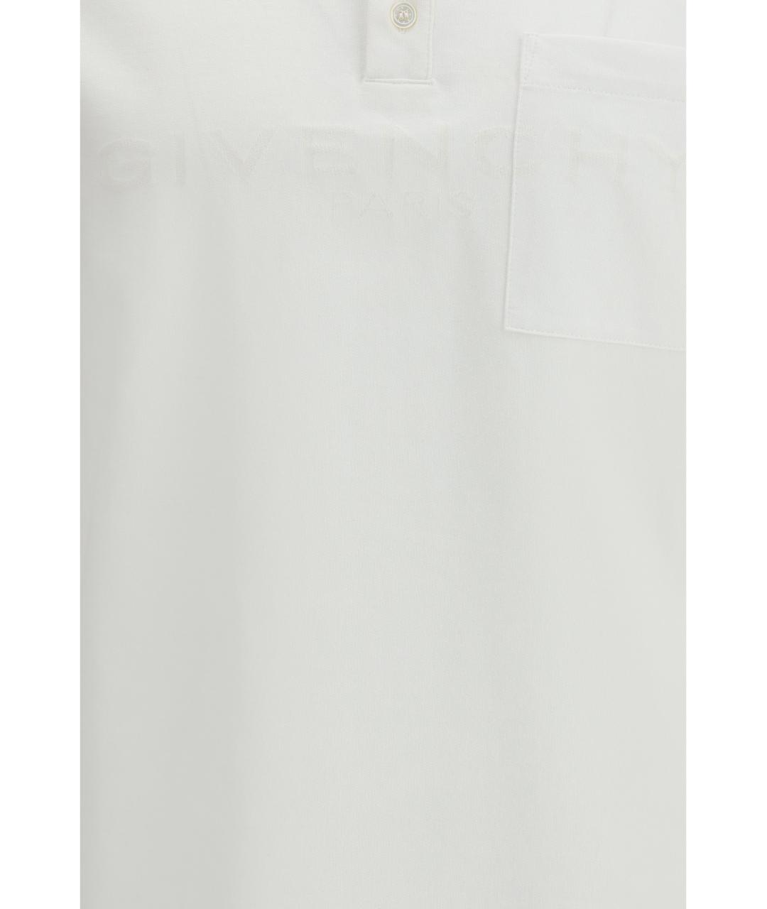 GIVENCHY Белое хлопковое поло с коротким рукавом, фото 3