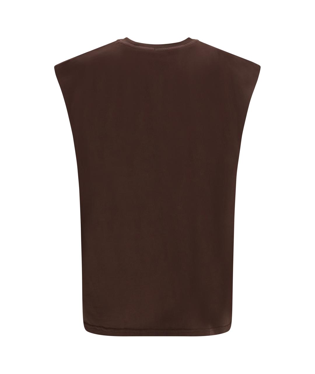 GCDS Коричневая хлопковая майка, фото 2