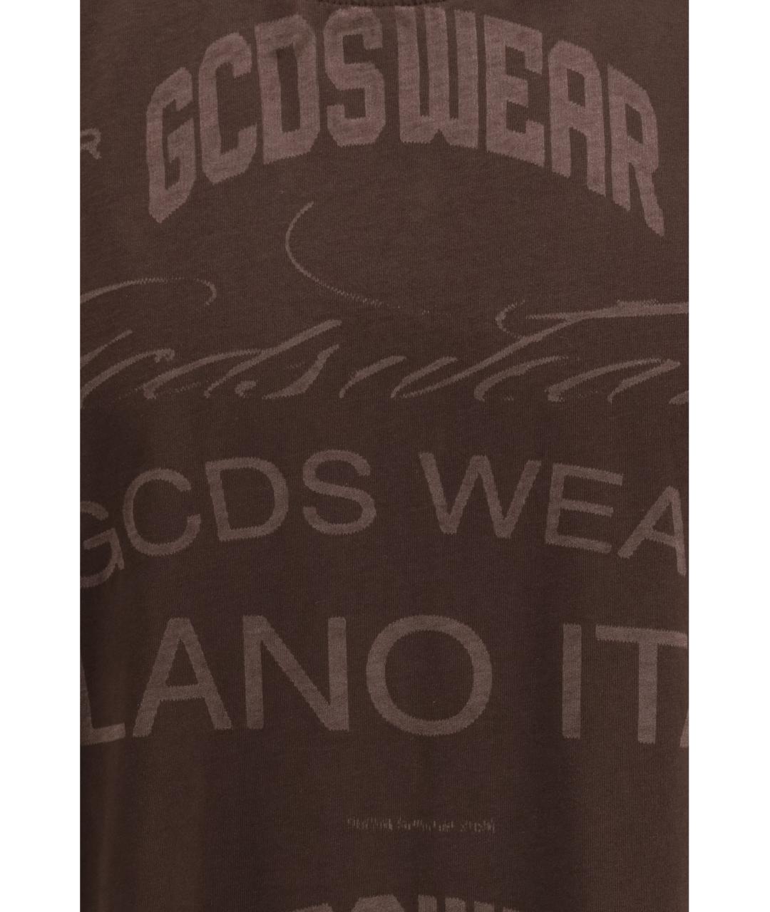 GCDS Коричневая хлопковая майка, фото 3