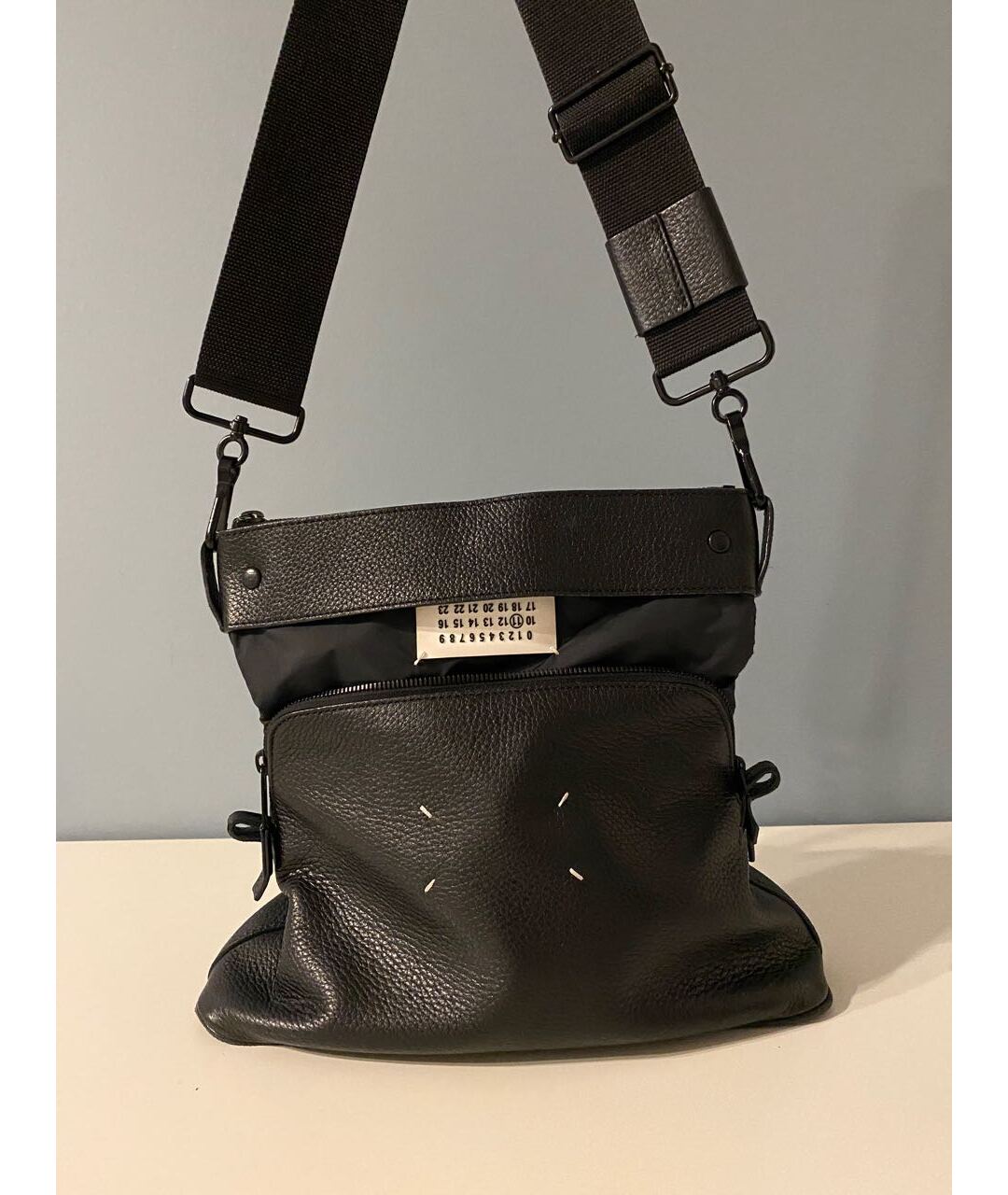 MAISON MARGIELA Черная кожаная сумка тоут, фото 5