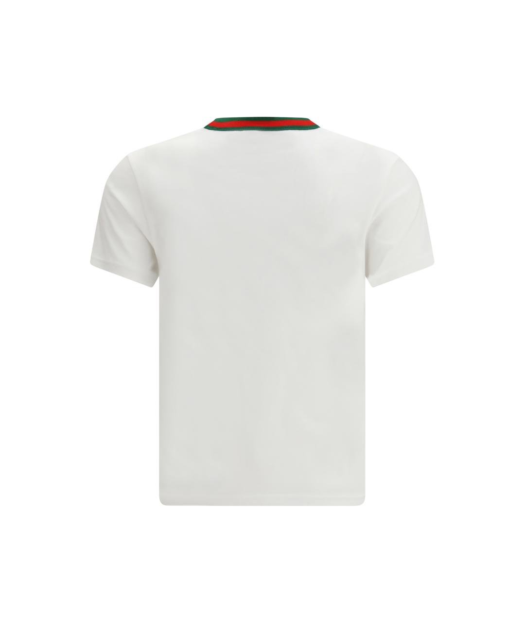 GUCCI Белая хлопковая футболка, фото 2