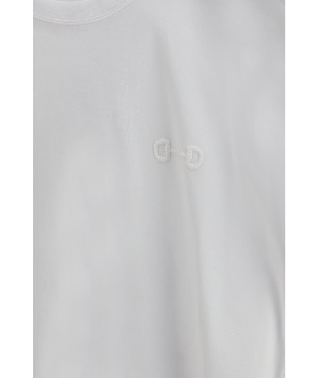 GUCCI Белая хлопковая футболка, фото 3