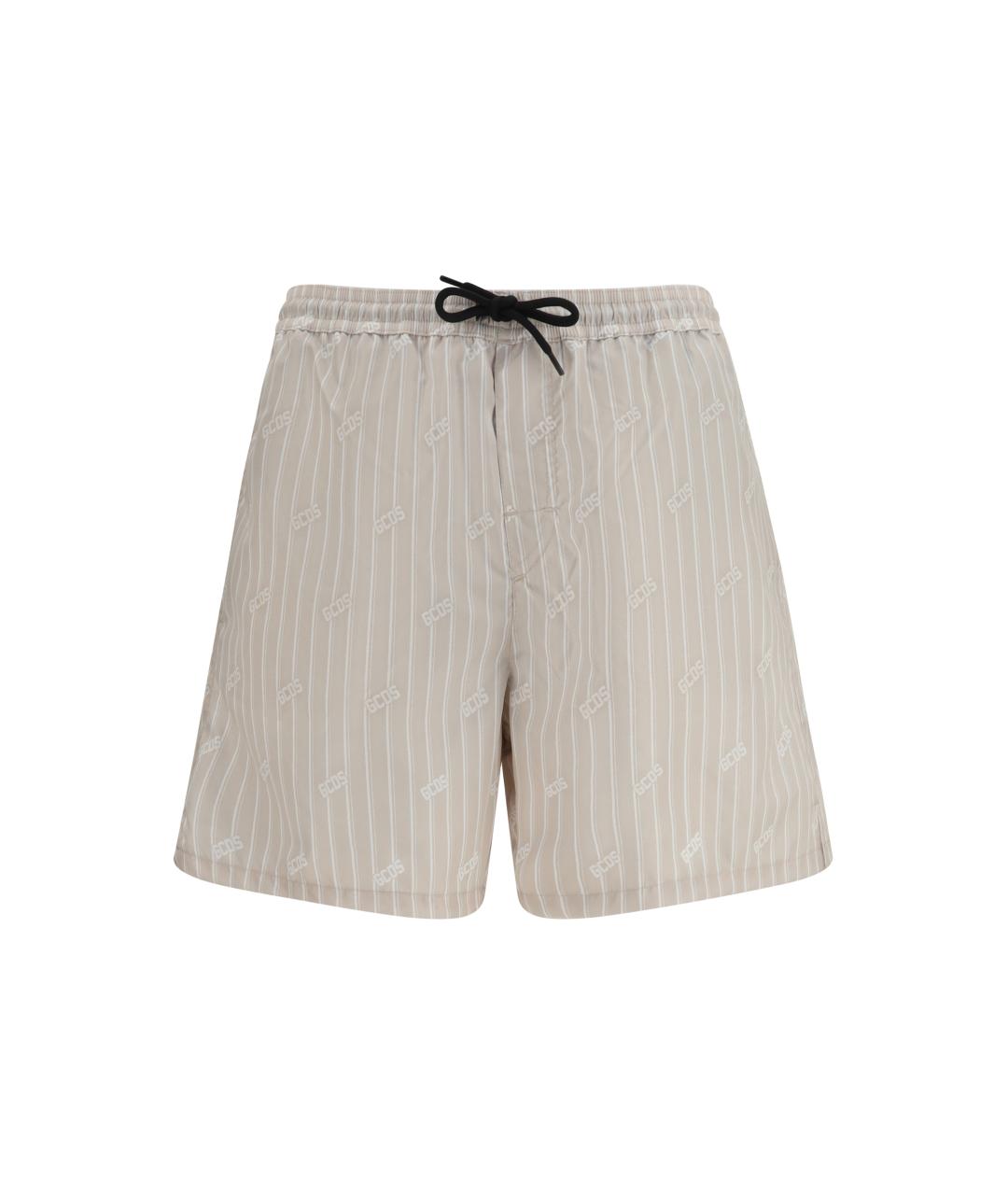 GCDS Бежевые полиамидовые шорты, фото 1