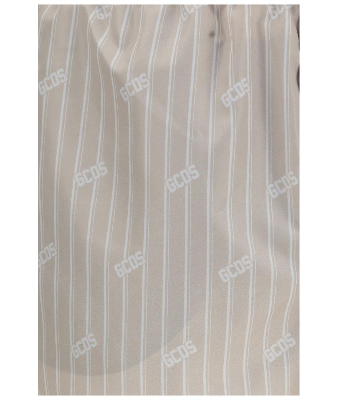 GCDS Бежевые полиамидовые шорты, фото 3