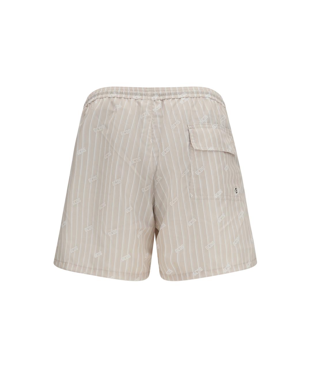 GCDS Бежевые полиамидовые шорты, фото 2