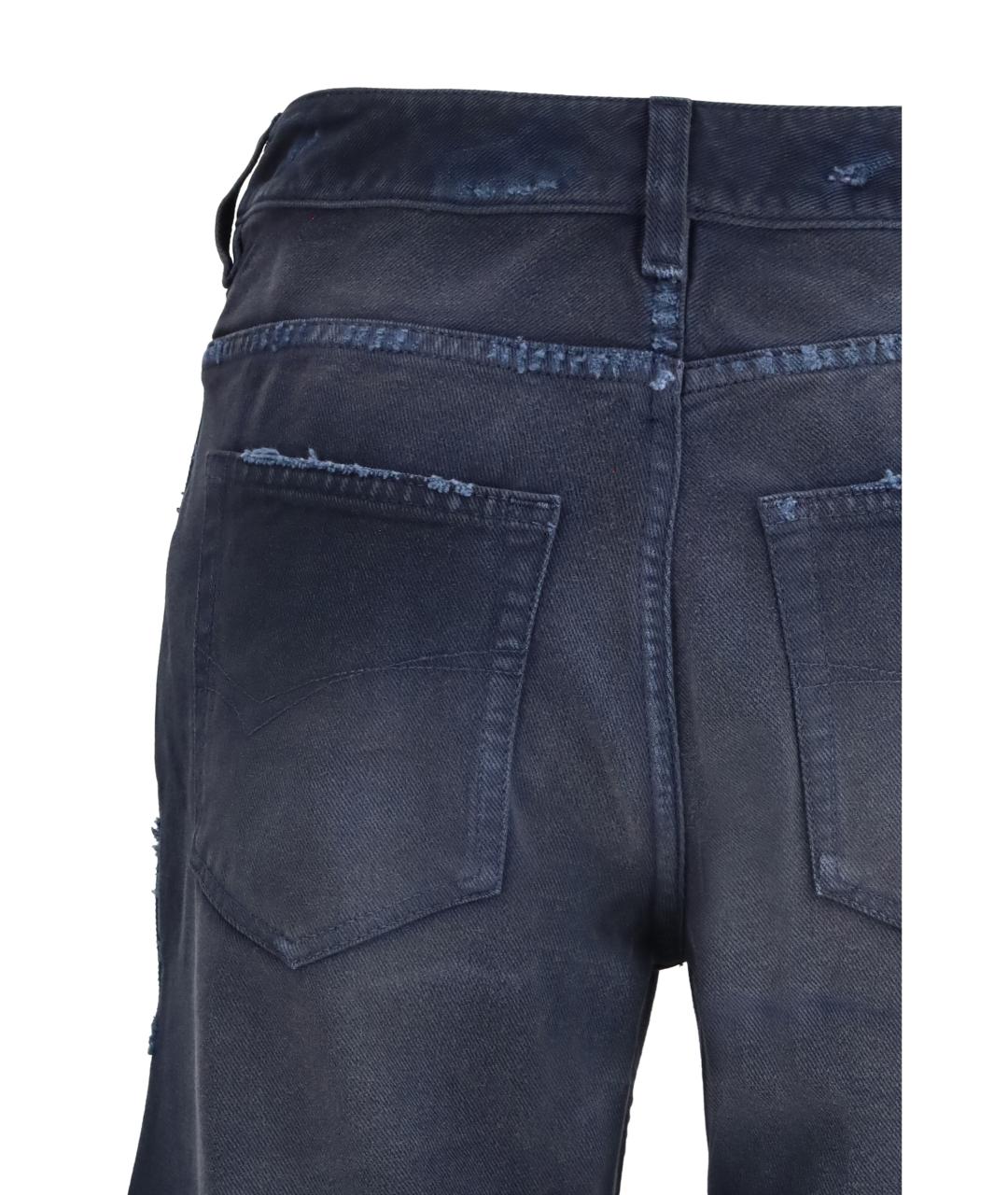 BALENCIAGA Синие хлопковые джинсы клеш, фото 3