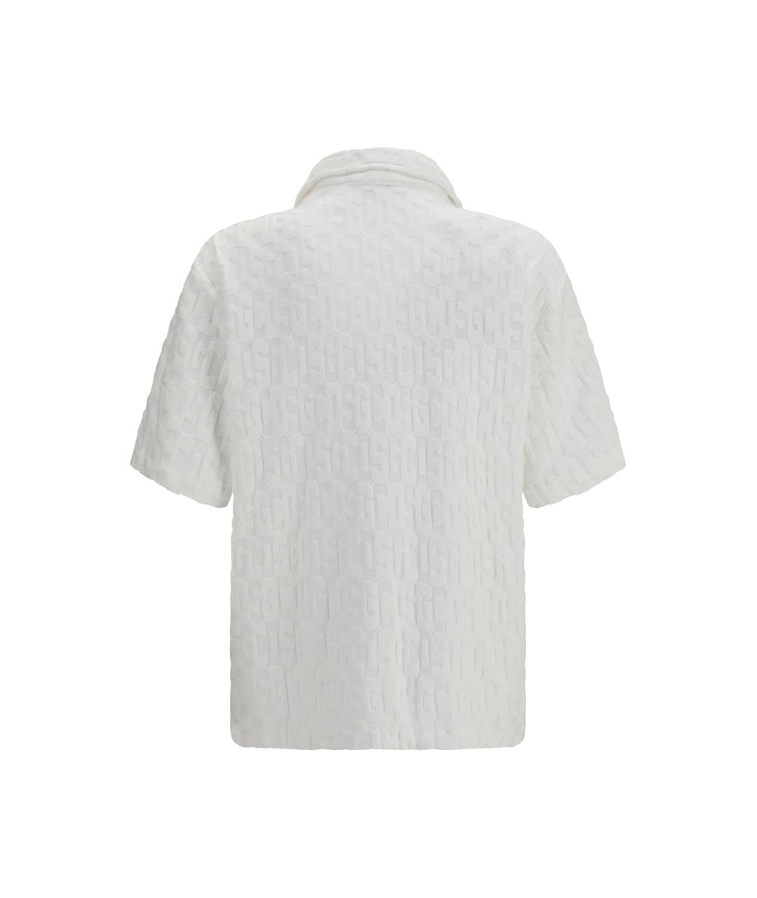 GCDS Белая хлопковая классическая рубашка, фото 2