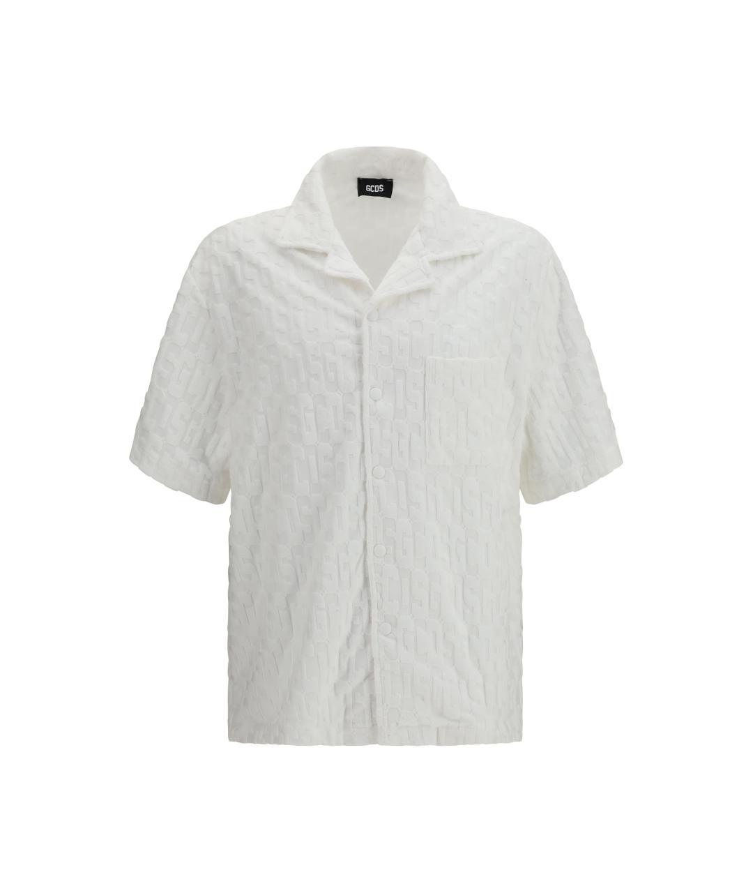 GCDS Белая хлопковая классическая рубашка, фото 1