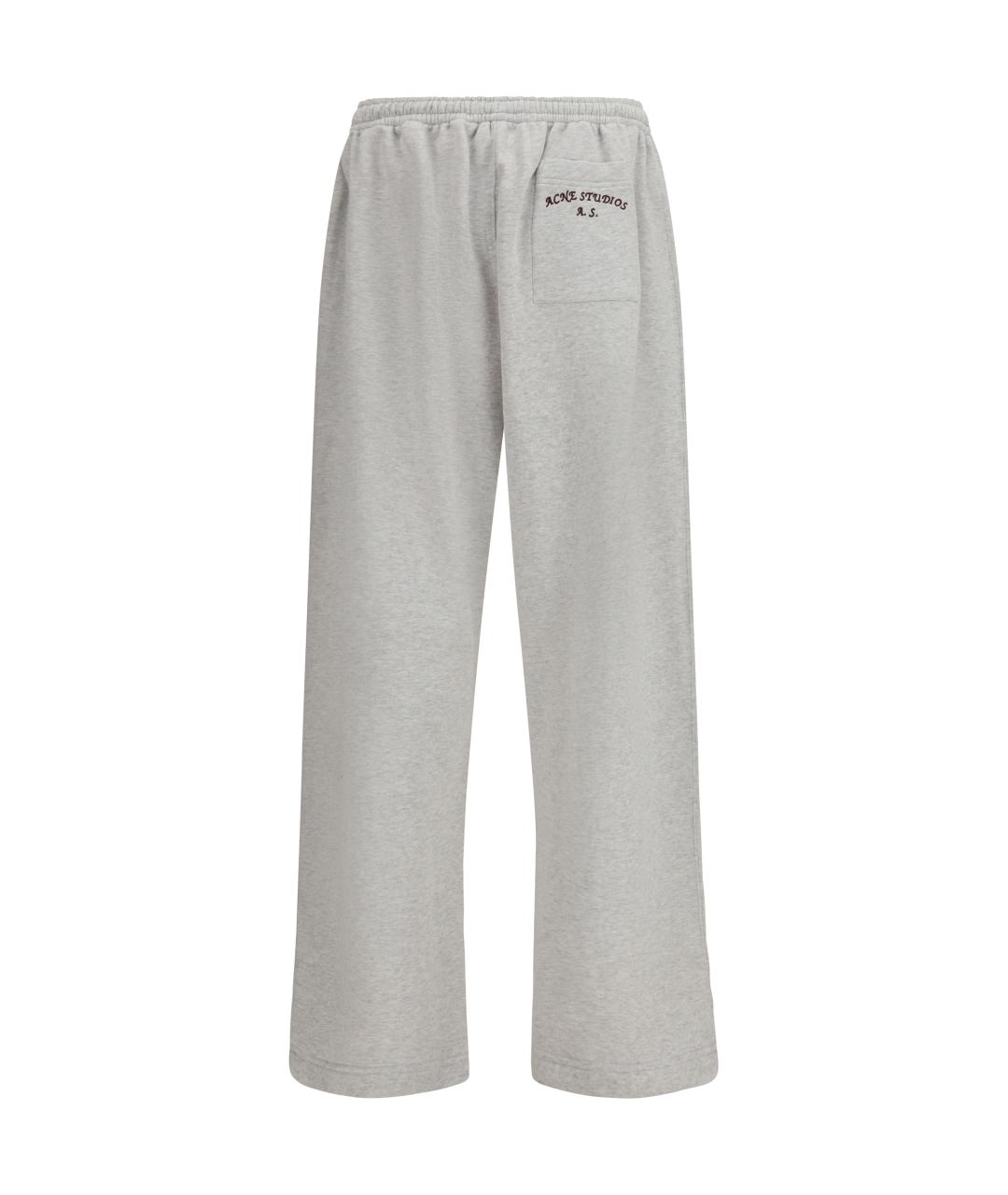 ACNE STUDIOS Серые хлопковые повседневные брюки, фото 2