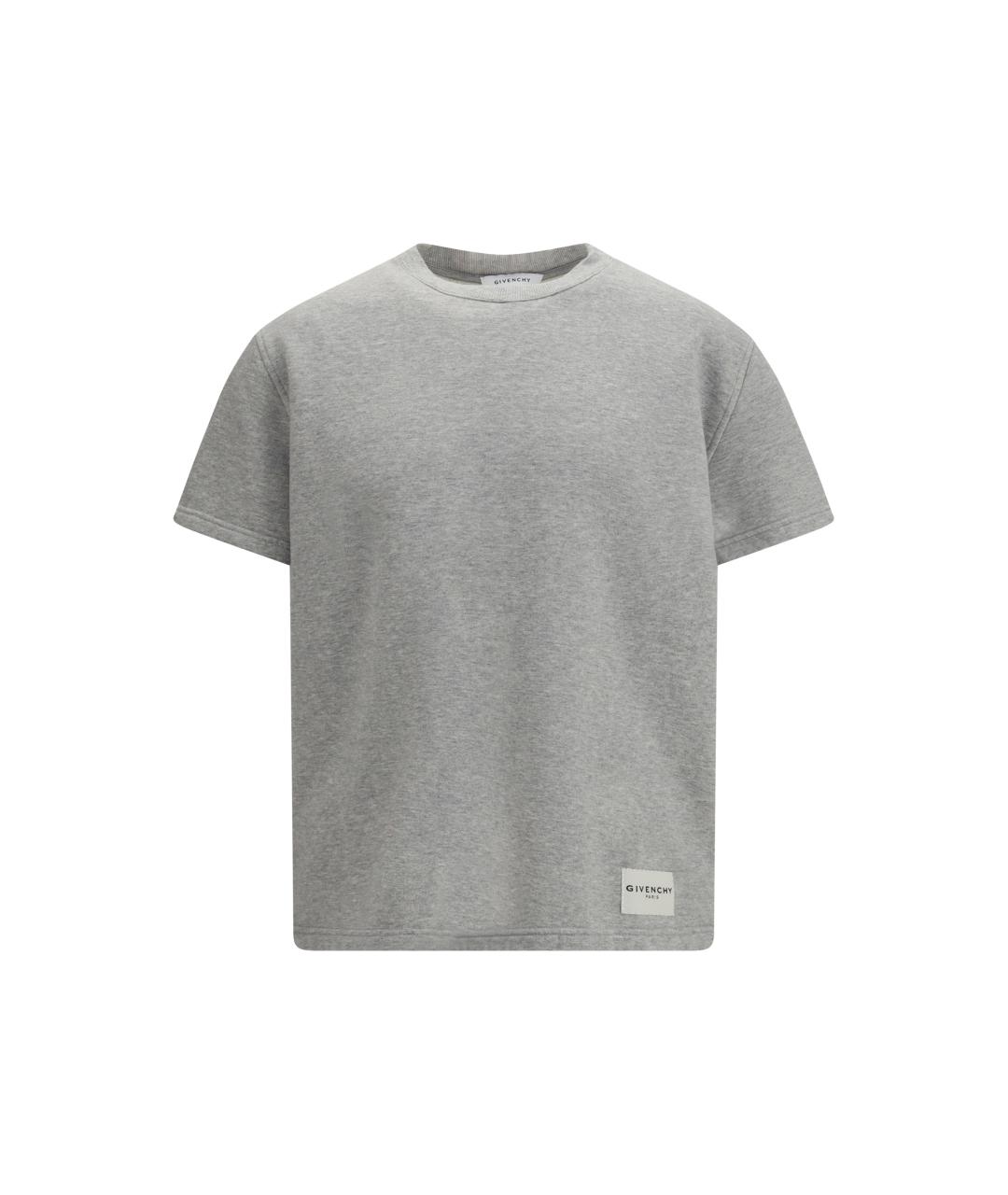 GIVENCHY Серая хлопковая футболка, фото 4