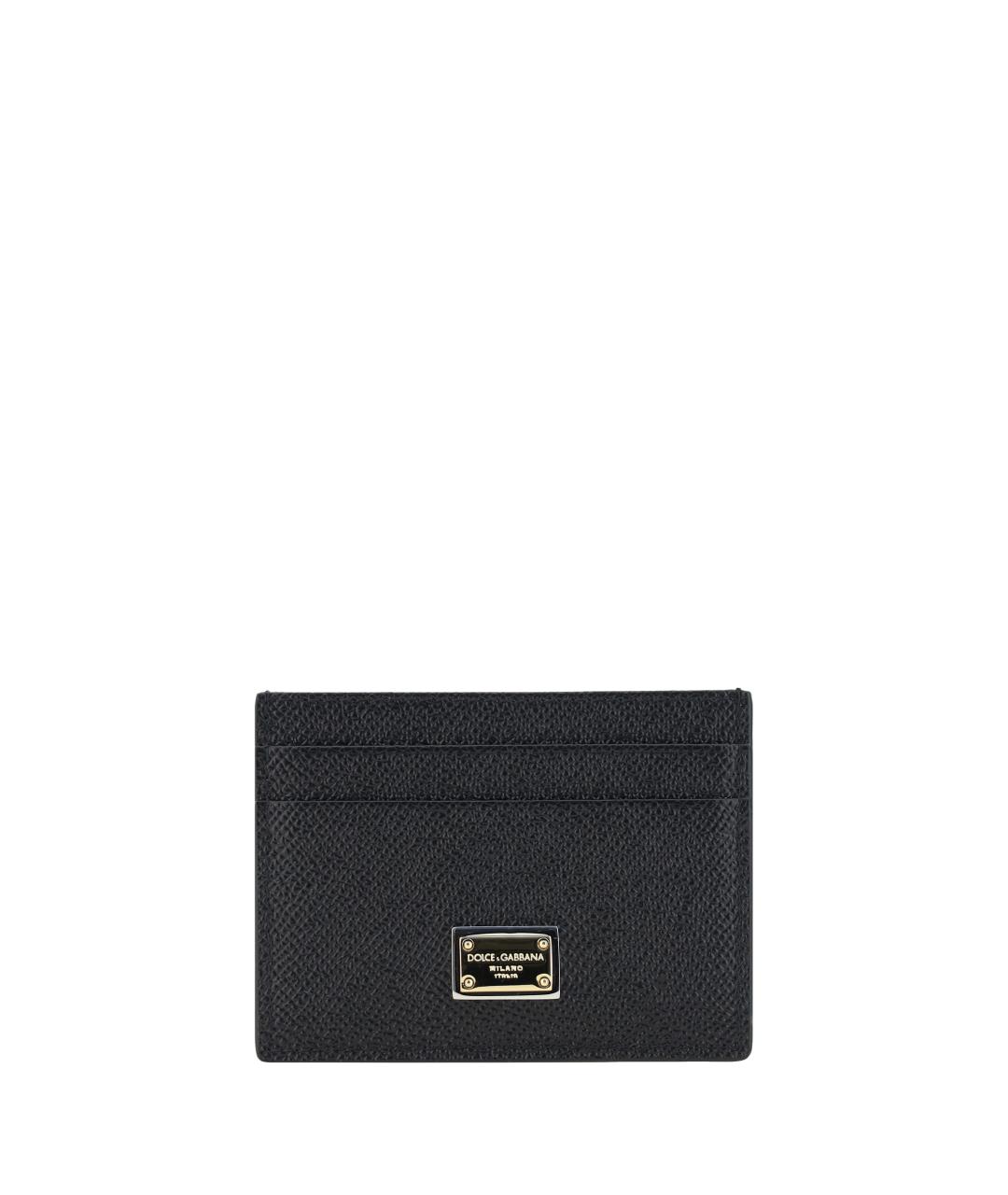 DOLCE&GABBANA Черный кожаный кардхолдер, фото 1