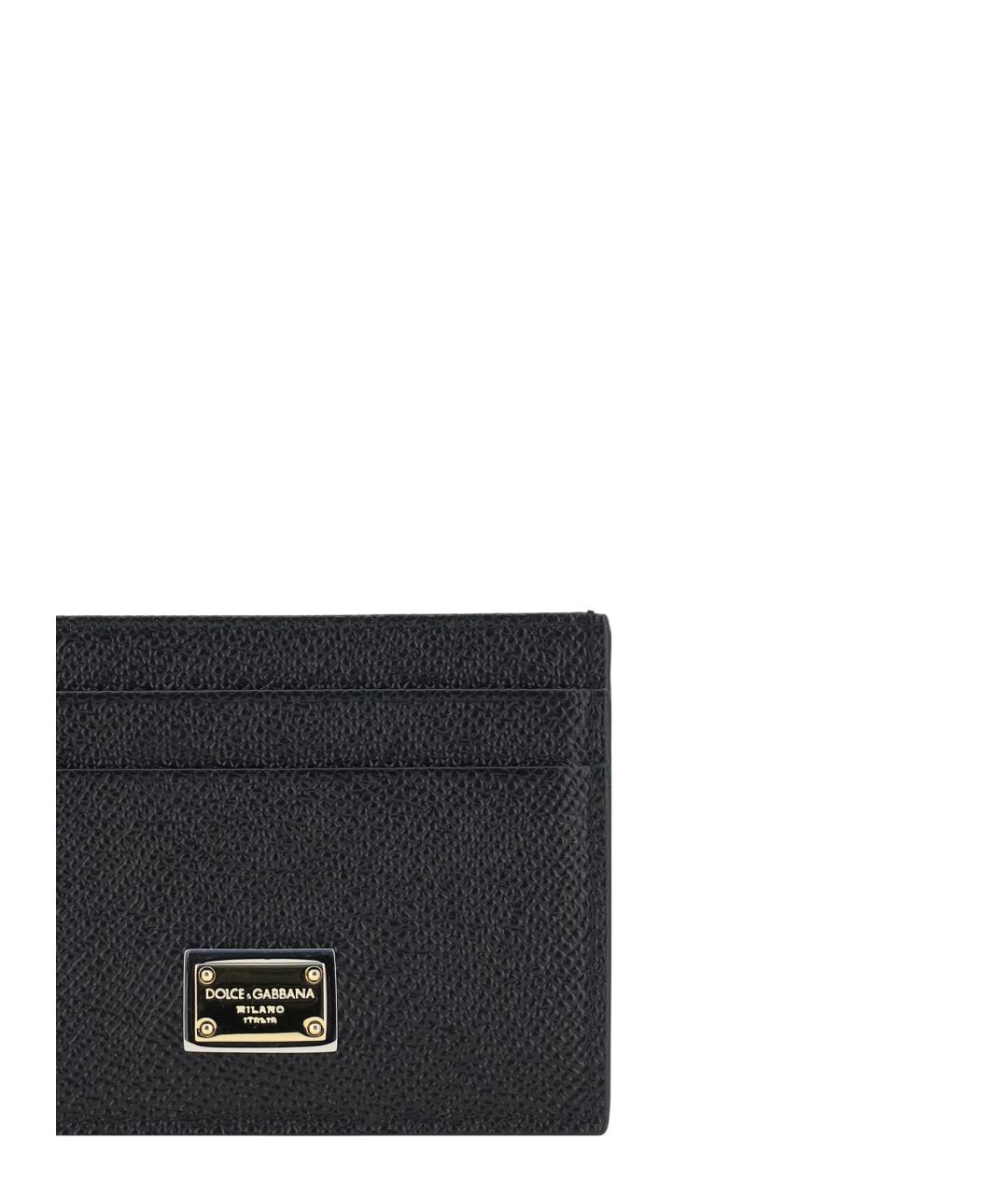 DOLCE&GABBANA Черный кожаный кардхолдер, фото 3