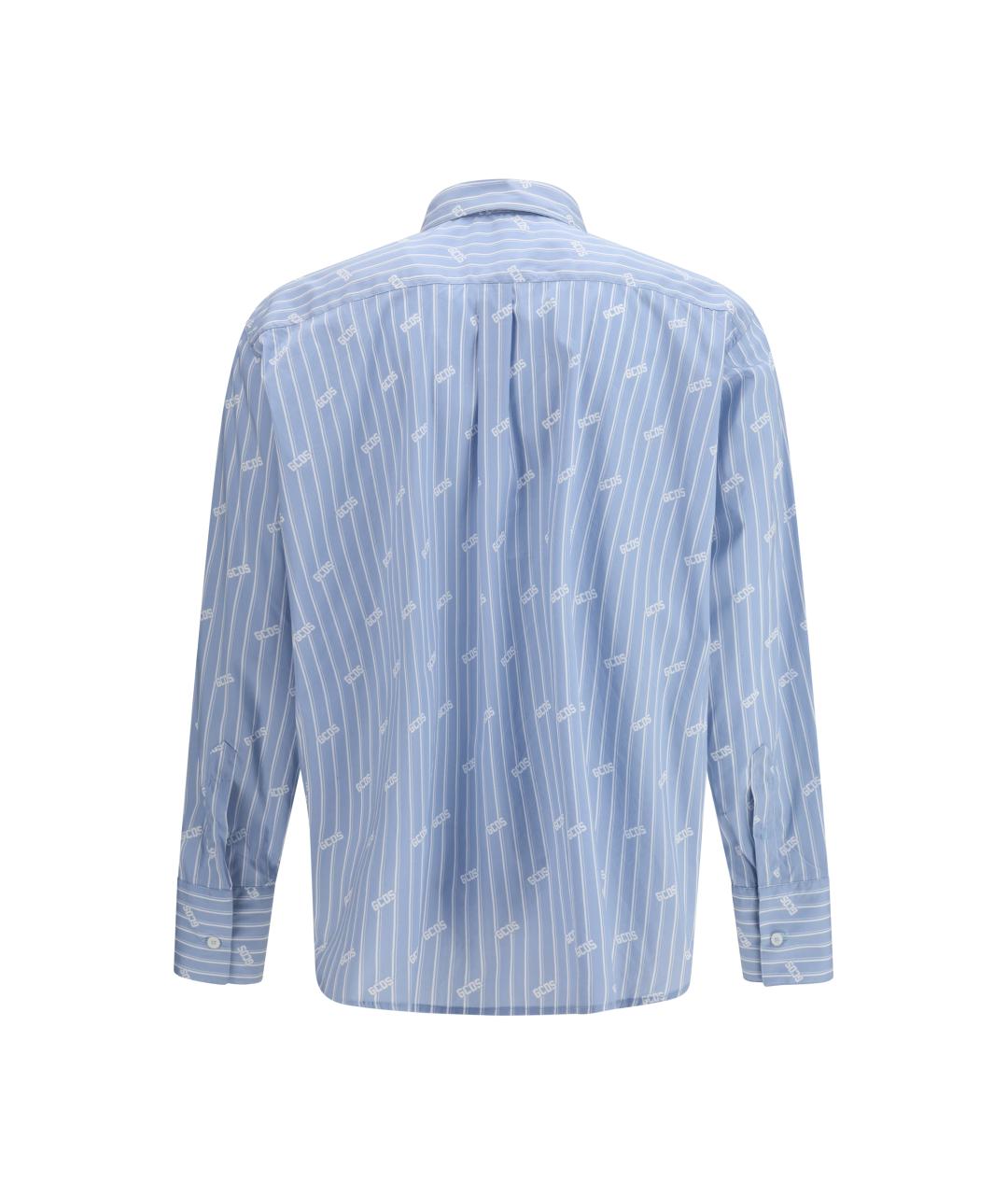 GCDS Голубая хлопковая кэжуал рубашка, фото 2