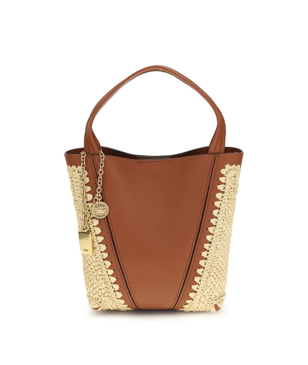 CHLOE Коричневая кожаная сумка тоут, фото 1