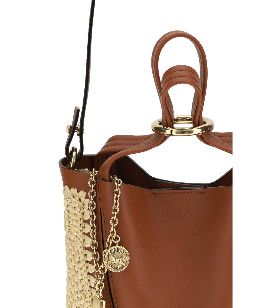 CHLOE Коричневая кожаная сумка тоут, фото 4