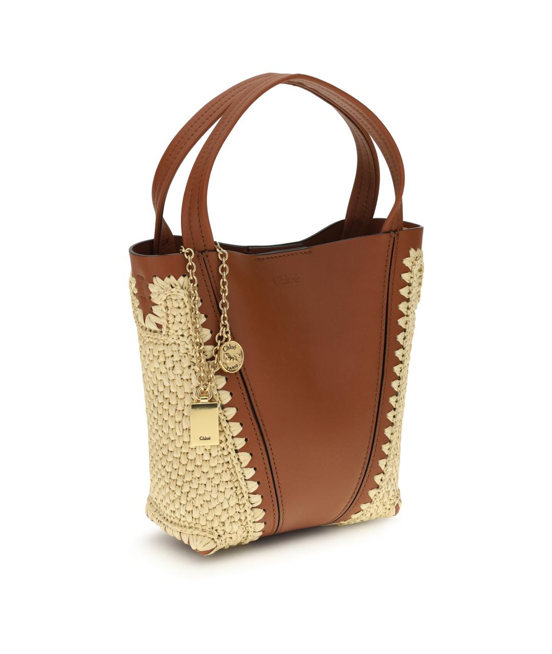 CHLOE Коричневая кожаная сумка тоут, фото 2