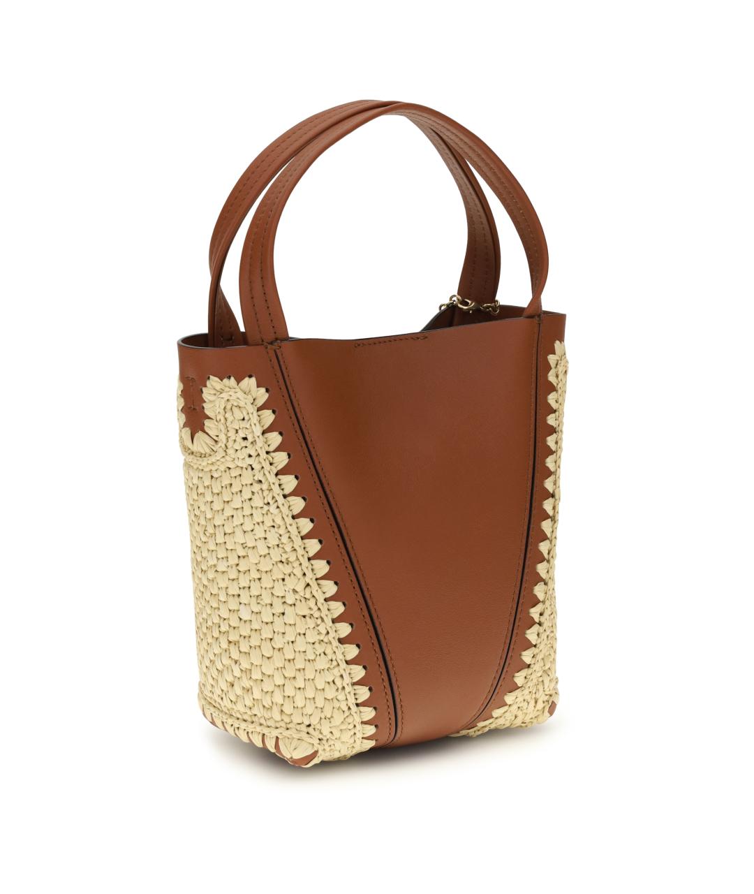 CHLOE Коричневая кожаная сумка тоут, фото 3