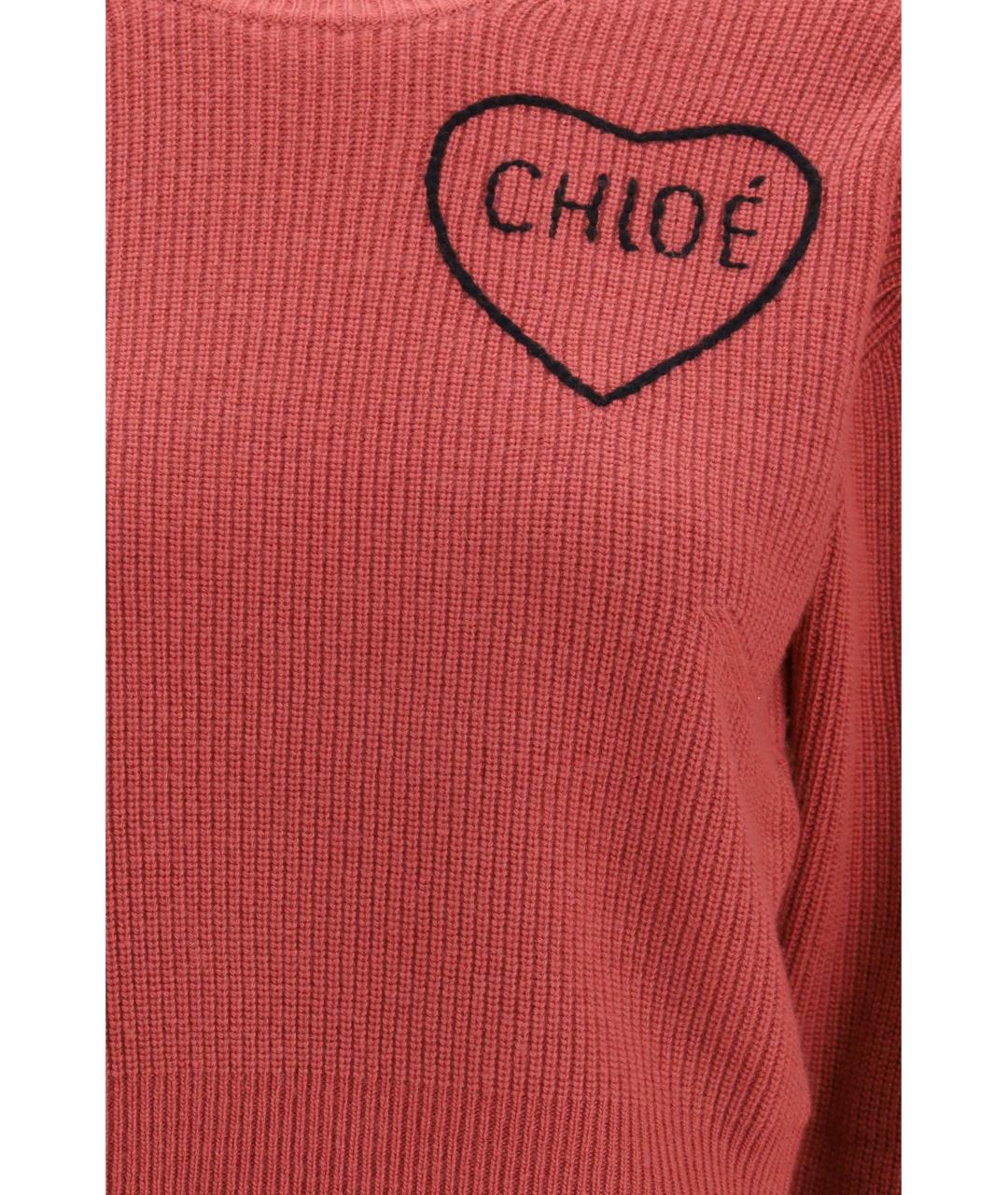 CHLOE Красный шерстяной джемпер / свитер, фото 3