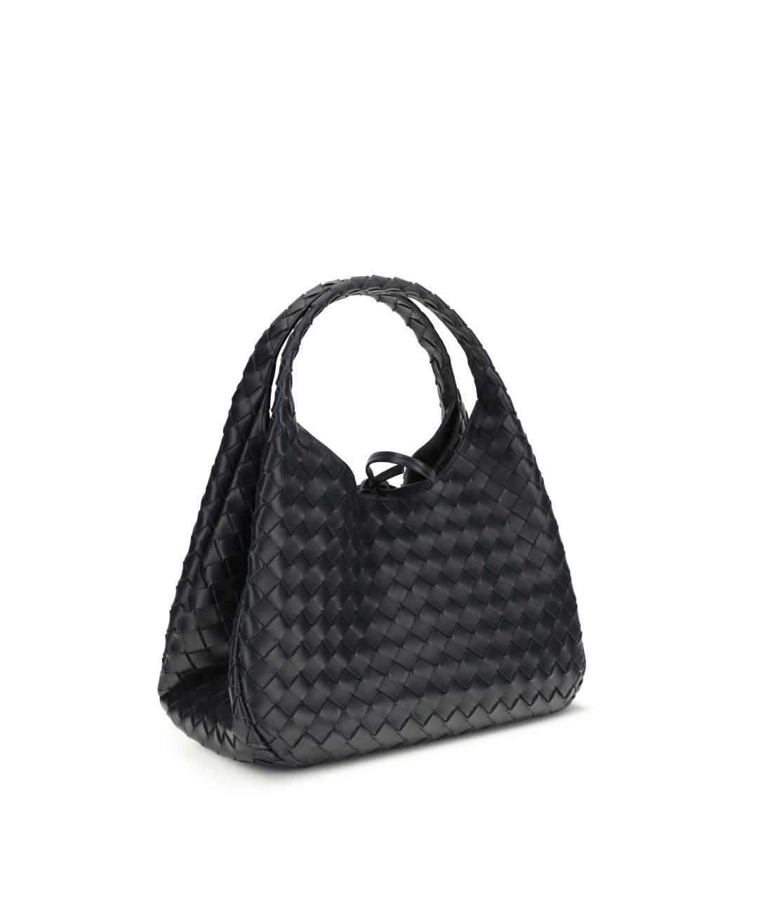 BOTTEGA VENETA Темно-синяя кожаная сумка тоут, фото 2