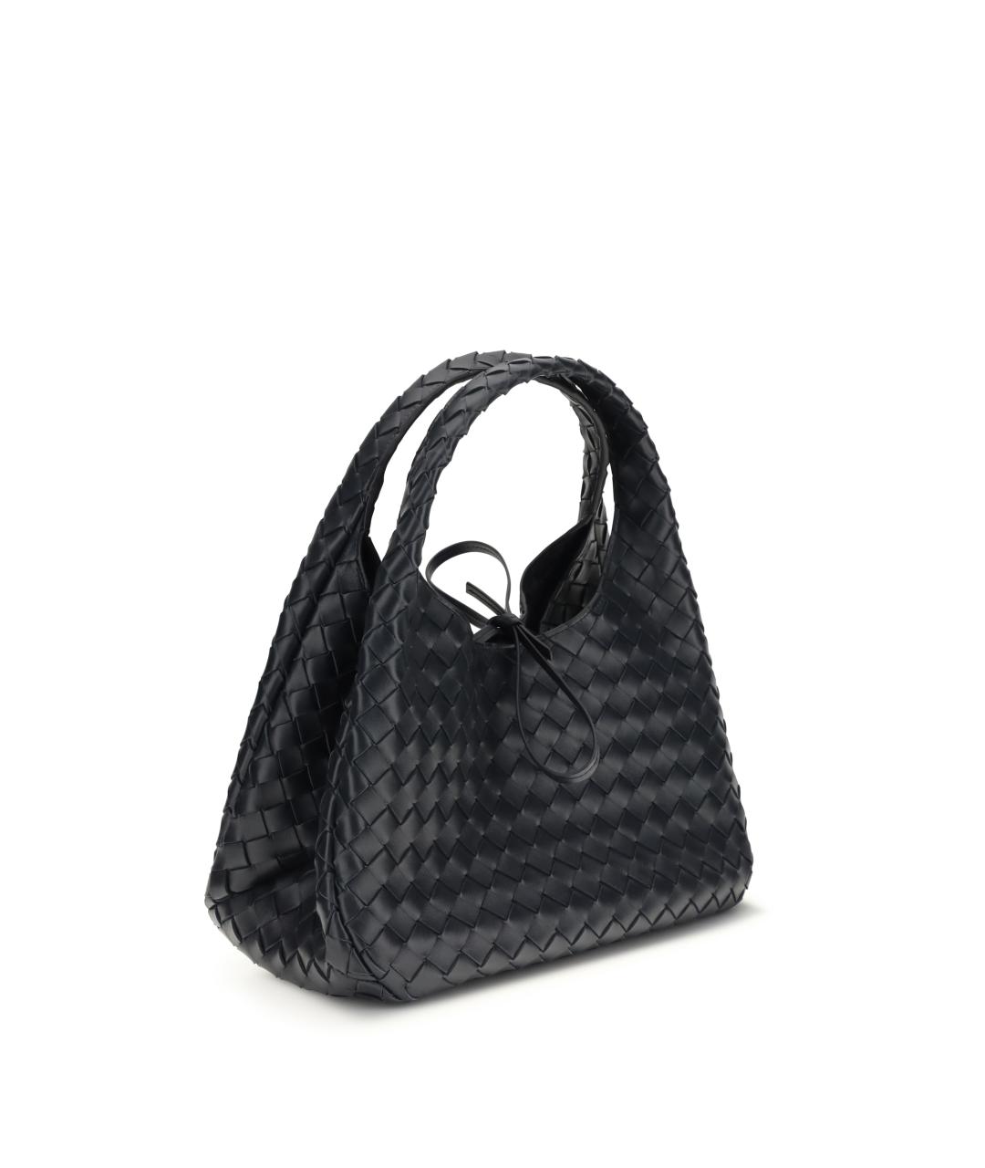 BOTTEGA VENETA Темно-синяя кожаная сумка тоут, фото 3