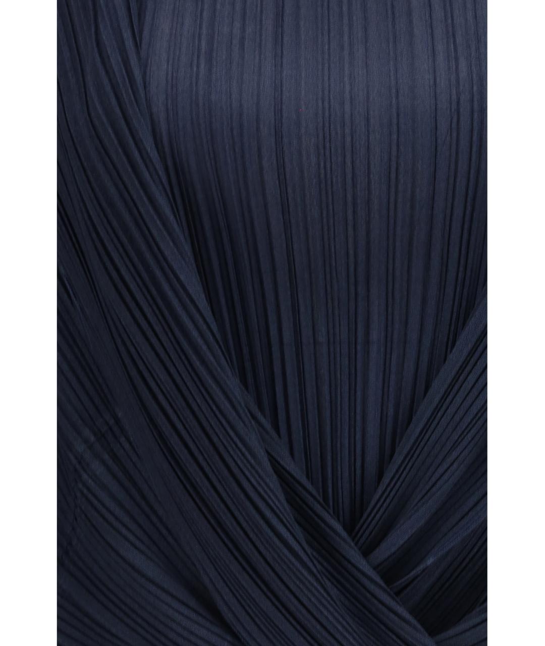 GIORGIO ARMANI Темно-синяя вискозная блузы, фото 3