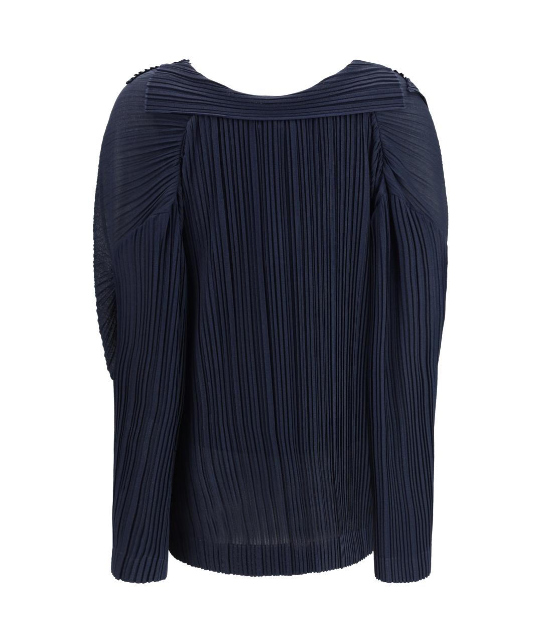 GIORGIO ARMANI Темно-синяя вискозная блузы, фото 2