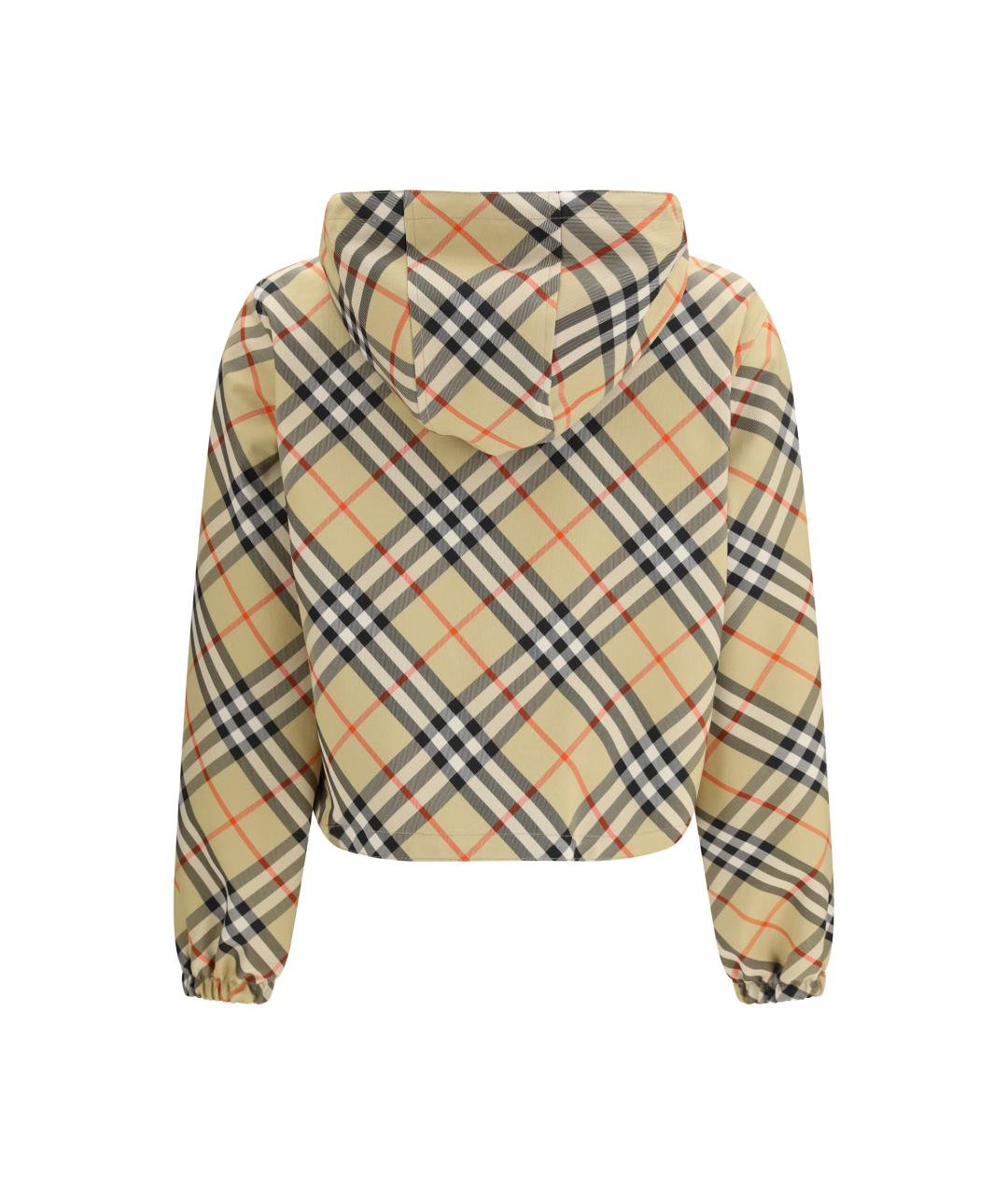 BURBERRY Бежевая полиэстеровая куртка, фото 3